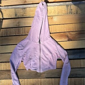 Urban Outfitters Lavender Cropped Hoodie Jacket